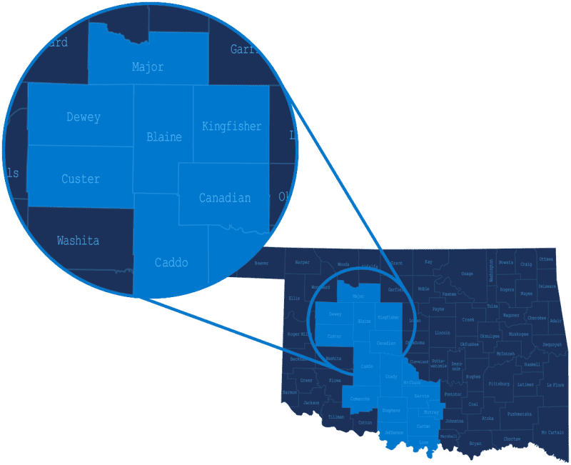 Oklahoma STACK Counties